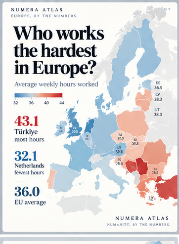 Who works the hardest in Europe?